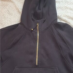 Lululemon Black Hoodie with Gold Zipper